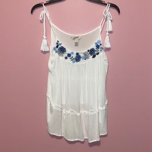 Cute Blue and White Tank Top